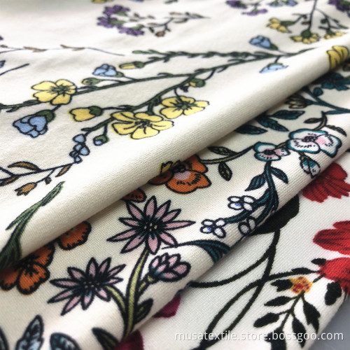 92% Polyester 8% Spandex Single Jersey Dty Fabric